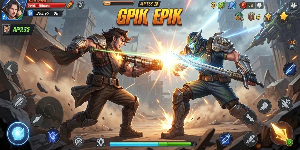 Tampilan gameplay menegangkan dalam aksi tak terduga.
