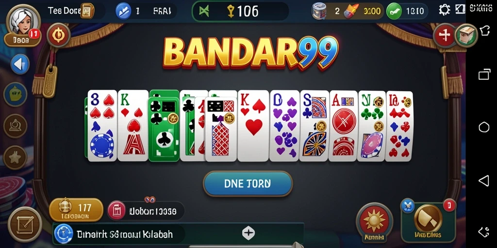 Tampilan menarik dari gameplay BANDAR99 yang menampilkan serunya permainan Domino.