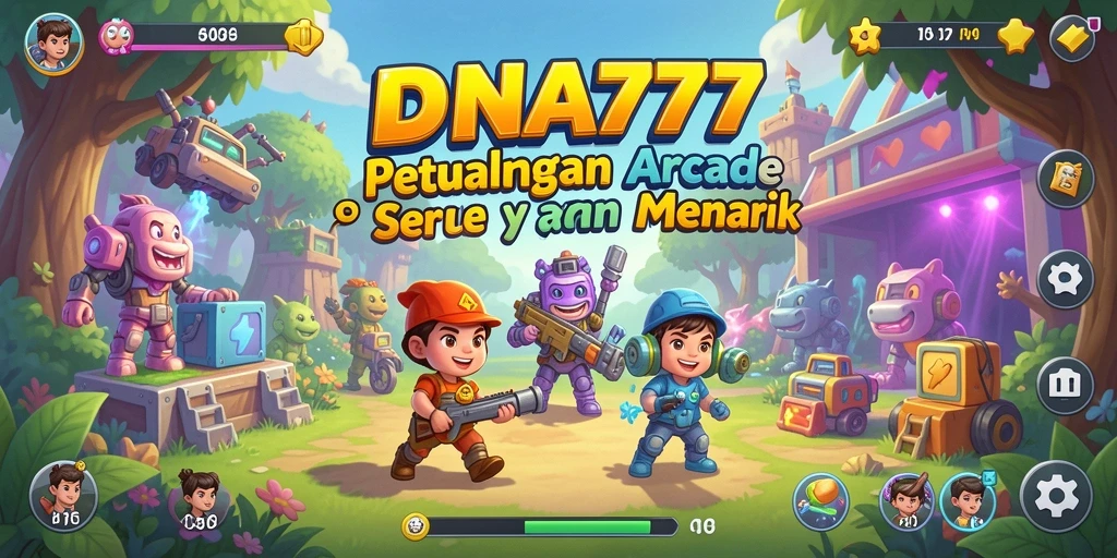 Tampilan gameplay DNA777 yang seru dengan berbagai tantangan arcade.