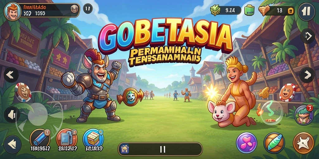 Tampilan gameplay GOBETASIA dengan grafis menawan dan interaksi seru.