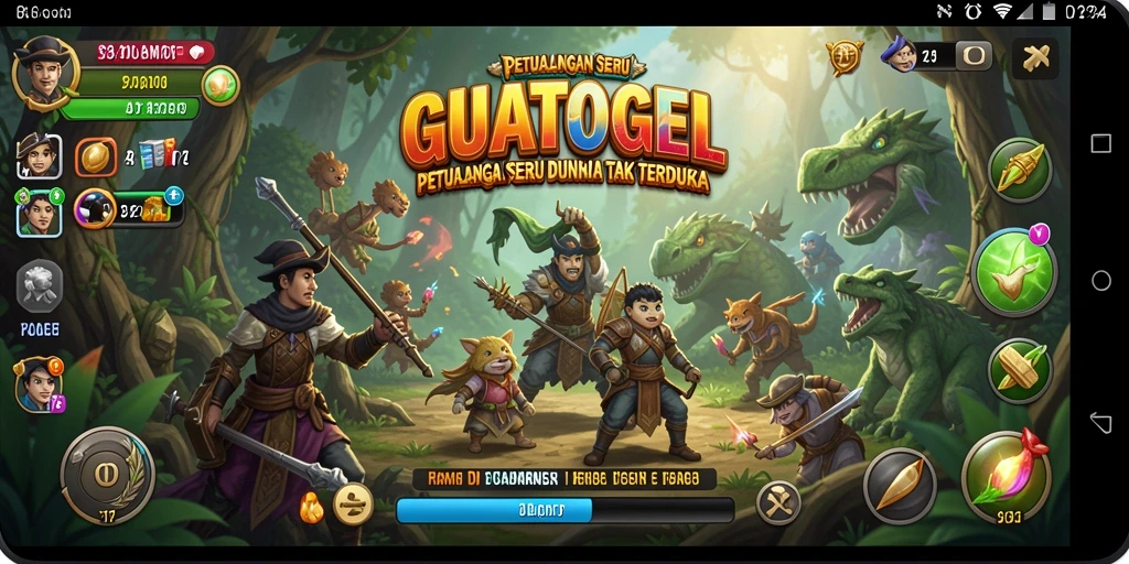 Screenshot GUATOGEL menampilkan karakter dalam petualangan seru.