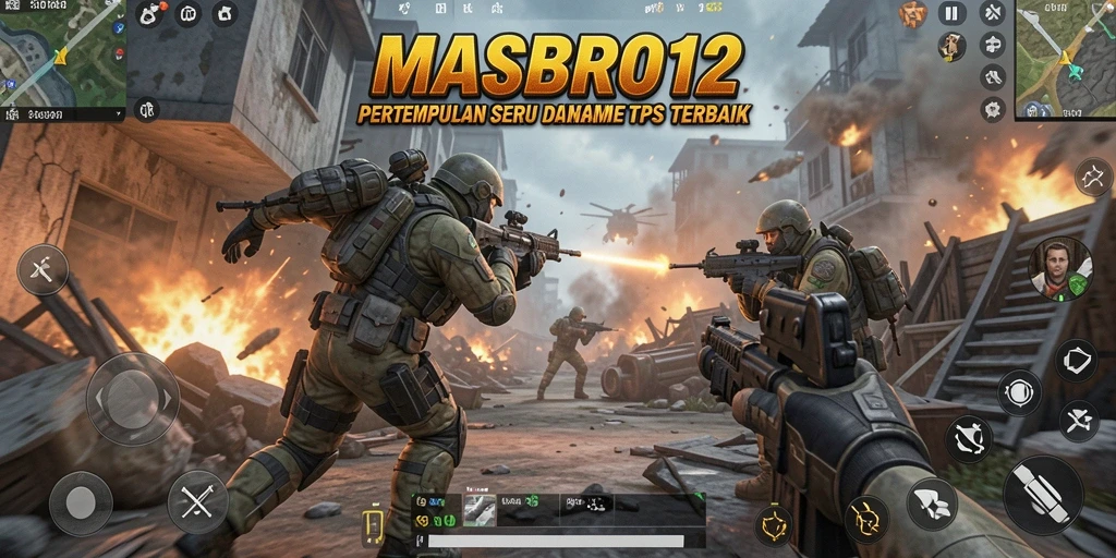 Screenshot menampilkan aksi mendebarkan dalam game TPS MASBRO12.