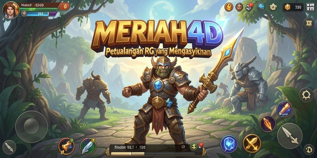 Screenshot gameplay MERIAH4D yang menampilkan pertempuran seru.