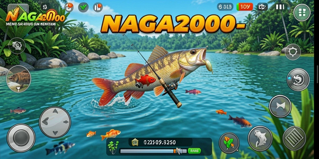 Tampilan gameplay memancing yang menakjubkan dari NAGA2000.