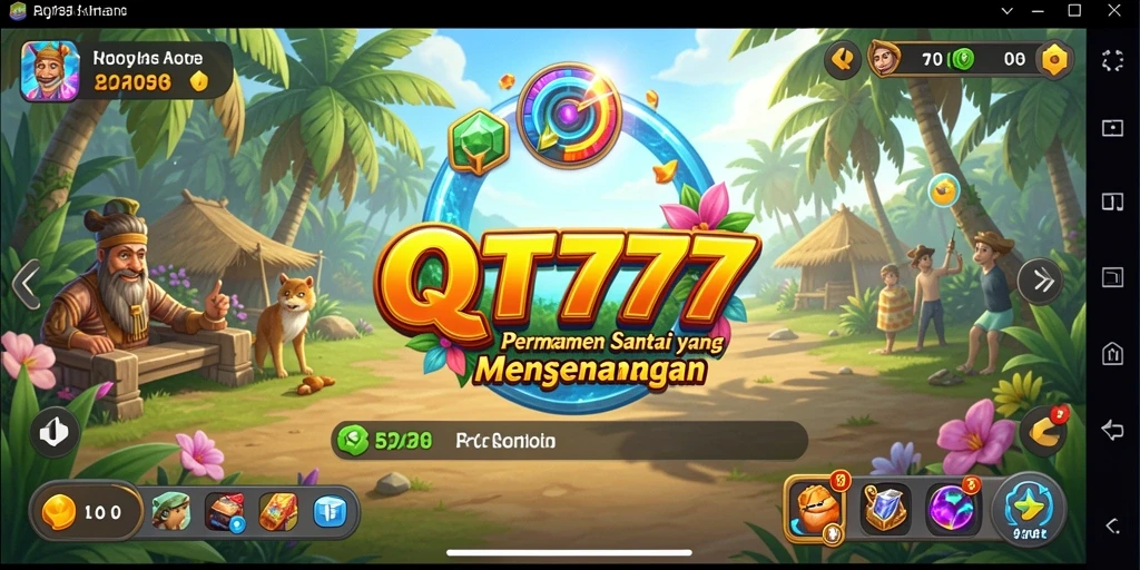 Screenshot utama QT777 menunjukkan gameplay santai yang seru dan menarik.